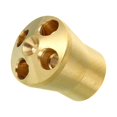 thumbnail image 1 of Unique Bargains Brass Liquid Distributor, 1/2 x 1/4 Inch 4 Hole Copper Joints Refrigerant Liquid Separator, 1 of 5
