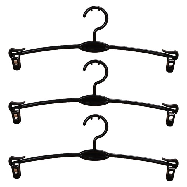MasteelfCA 15Pcs Plastic Underwear Panties Hangers Simplicity Practical Bra Support Rack Laundry Drying Holder for Home Shop (Black)