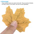 thumbnail image 4 of Unique Bargains Artificial Leaves Fall Maple Autumn Fake Leaf Decoration, Yellow 500 Pack, 4 of 5