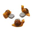 thumbnail image 2 of S SERENABLE 3 Pcs Pieds de Pot en Résine en Forme d'Animal Base de Pot de Fleurs pour Patio Porche Bureau Escargots, 2 of 9
