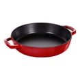 thumbnail image 1 of STAUB Pans 34 cm Cast Iron Double Handle Skillet, Cherry, 1 of 2