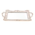 thumbnail image 2 of simhoa Mirrored Vanity Tray White for Dresser Perfume Desk Cosmetic Jewelry Organizer, 2 of 6