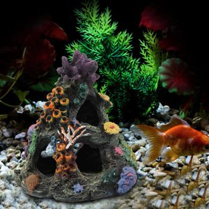 Resin Fish Tank Ornaments, Mountain Not Fade Resin Aquarium Decor, For Fish Tank Household Garden Office Aquarium