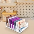 thumbnail image 4 of Acrylic Mail Organizer 7 Slots Desk Envelope Holder for Letters Bills Documents Notebooks and Mail Sorter Craft and Stationery Accessory, 4 of 5