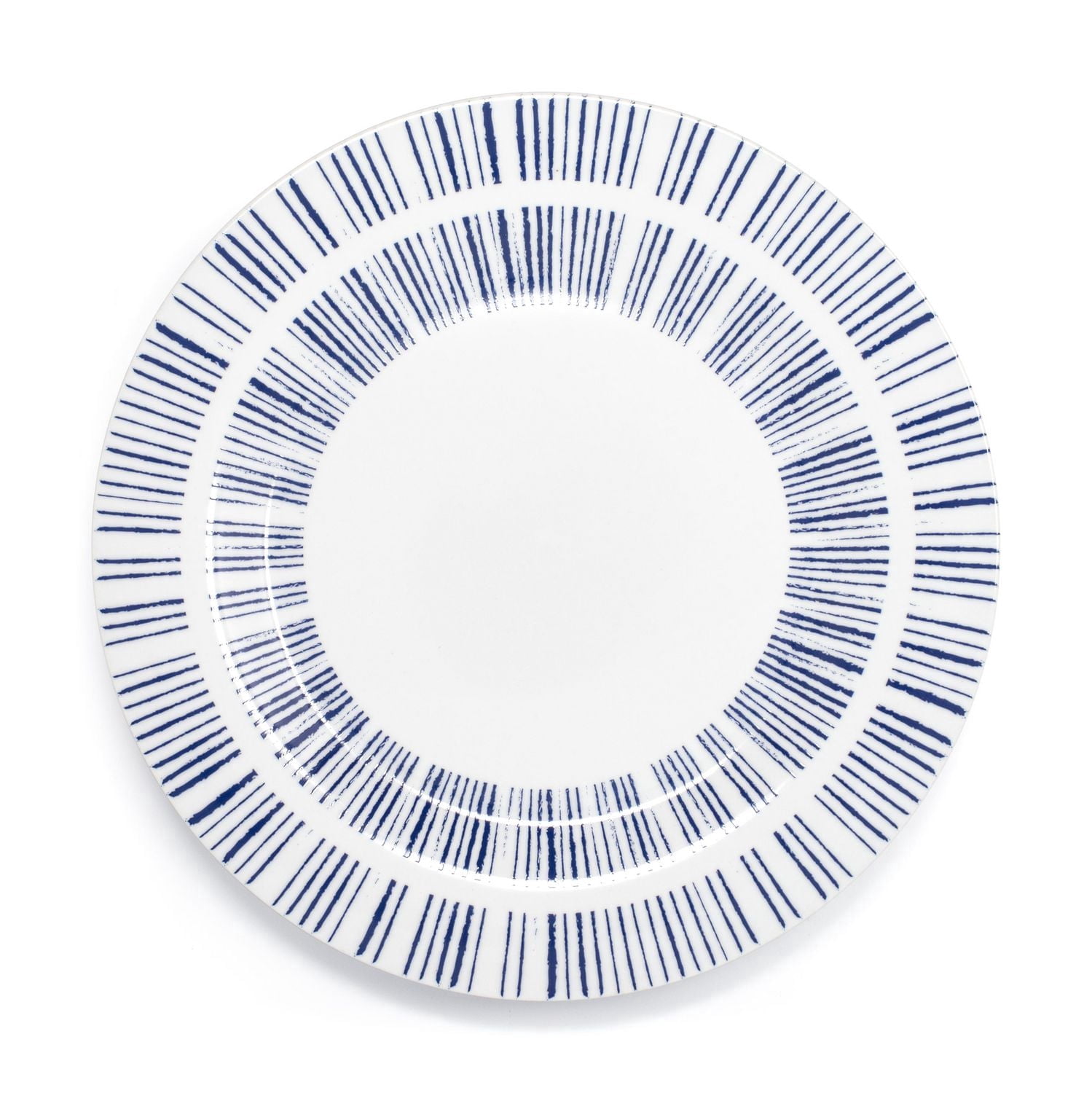 Mainstays Assiette plate à imprimé spirale d'encre, lot de 4