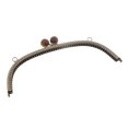 thumbnail image 4 of 24.5cm Metal Arch Frame Kiss Clasp Kiss Clasp for Handbag Lock Bead Head DIY Purse Bag Coffee, 4 of 9