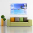 thumbnail image 2 of Autocollant de Porte, 3d Vue Chambre Décor Sandbeach Sticker Mur Océan Photo Sticker Mural Fiable et Durable, 2 of 6