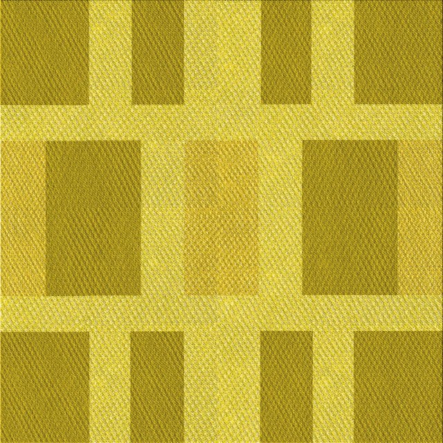 Ahgly Company Tapis d'Intérieur Lavable en Machine Carré Jaune Transitionnel, 7 Pieds Carré