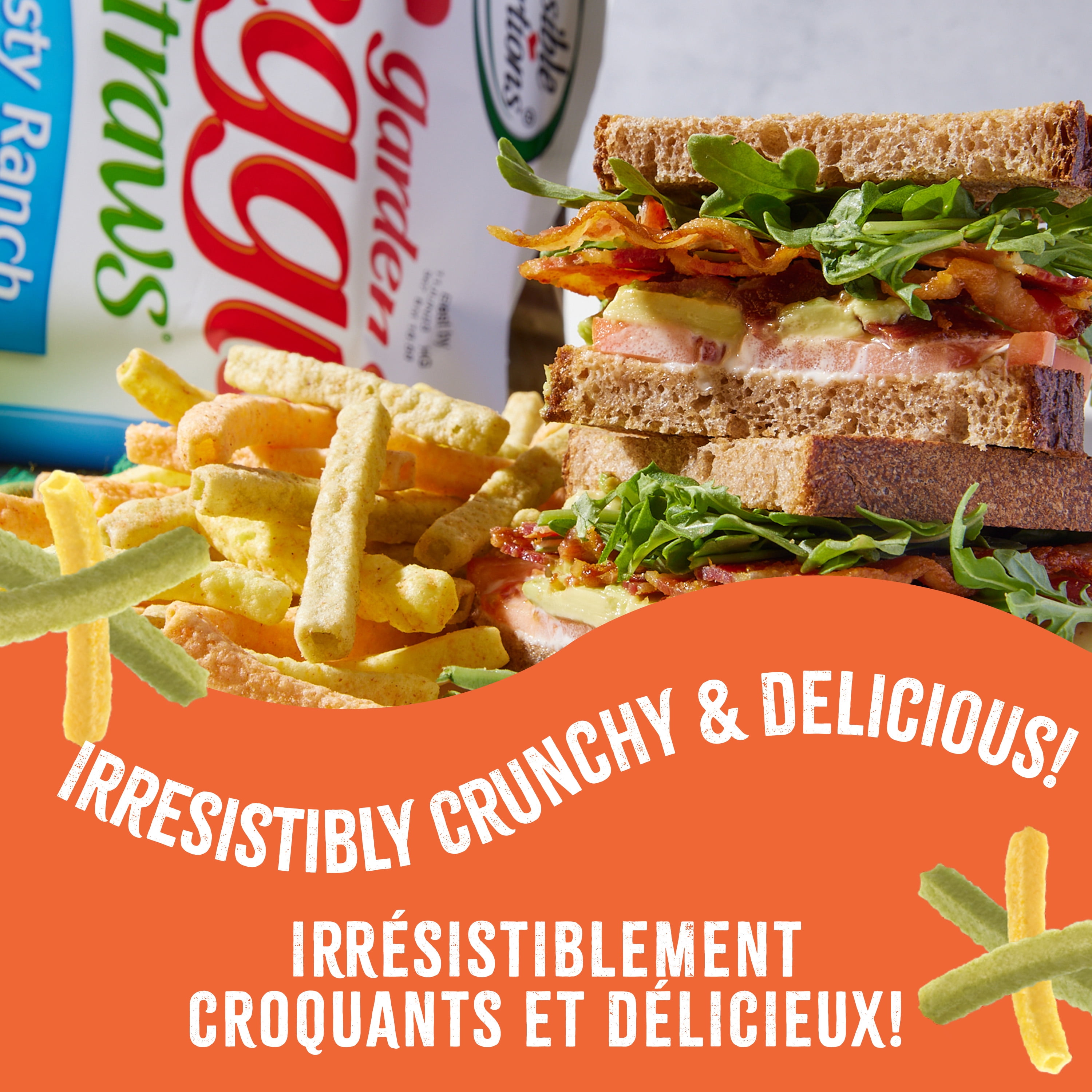 Sensible Portions® Pailles aux légumes, saveur ranch piquant, croustilles sans gluten
