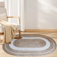 thumbnail image 4 of Yhmxh Bathroom Rugs Rattan Plaited Plaited Grass Rope Home Multi-purpose Oval Carpet Floor Mat Bedroom Hotel Model Room Decorative Mat Imitation Wool Woven Stripe Floor Mat Living Room Rug Bath Mat, 4 of 7
