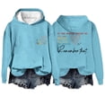 thumbnail image 1 of Chandail à Capuche Oversize pour Femmes avec Slogan Graphique, Manches Longues, Esthétique avec Poches, 1 of 2
