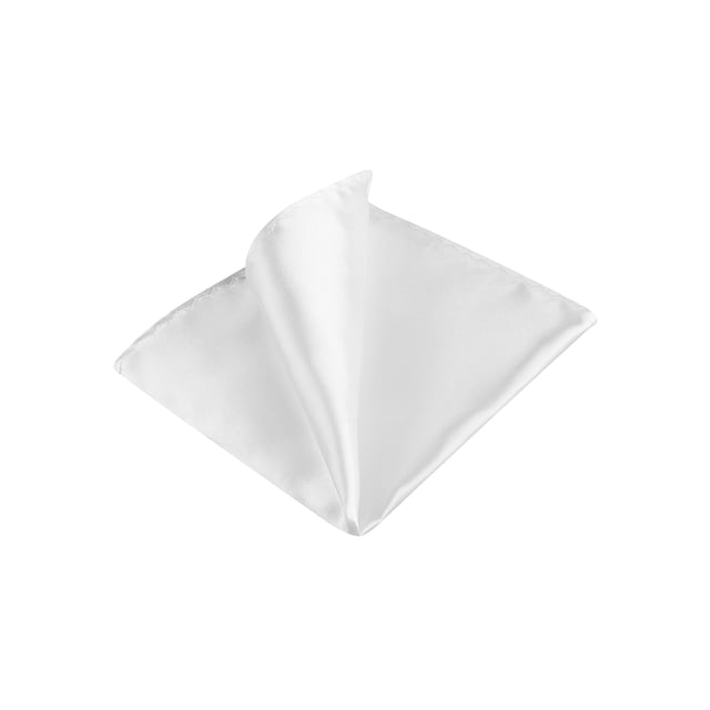 INSPIRE CHIC Men's Pocket Square Solid Color Handkerchiefs Self-folded For Wedding Party White One Size