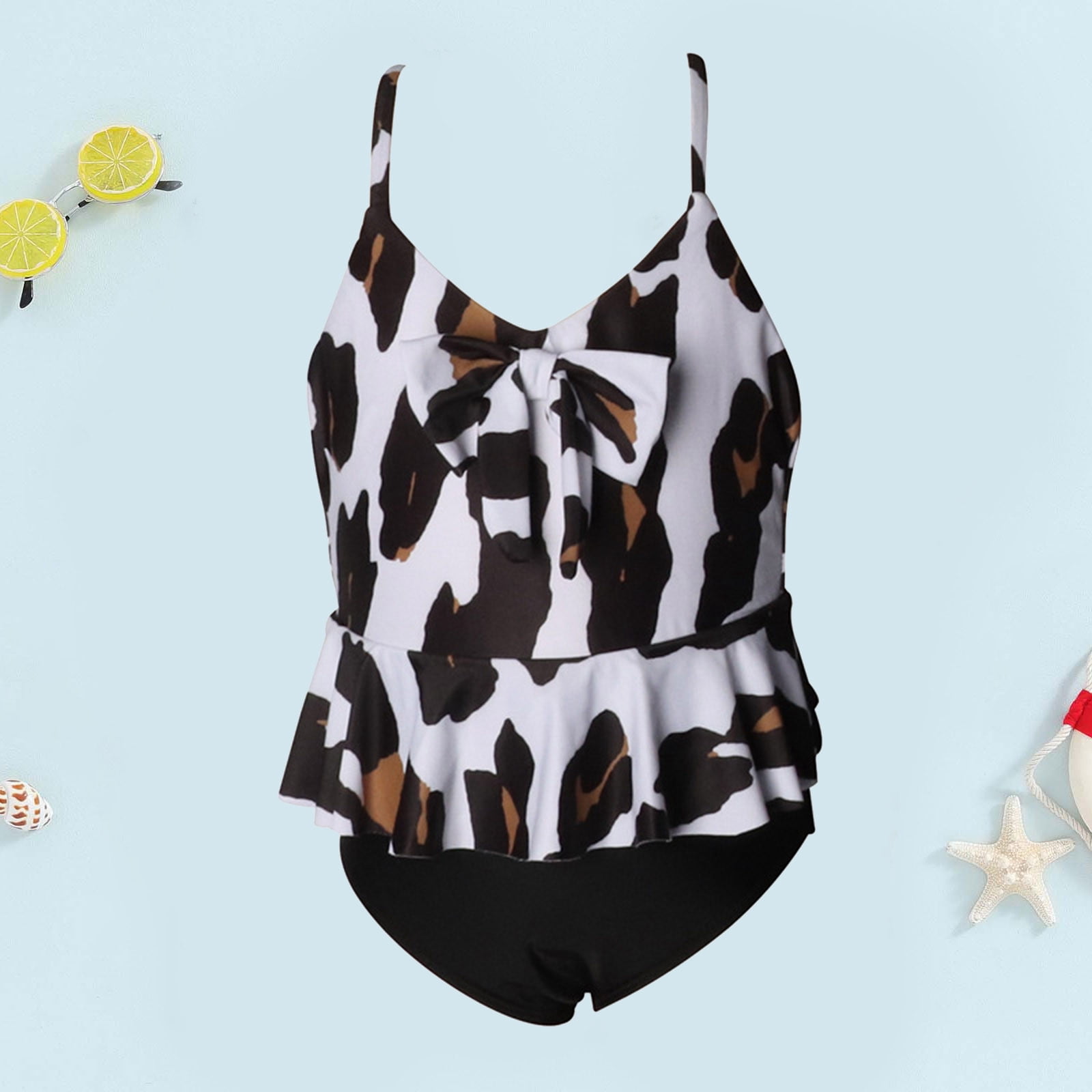 Swimsuits Black Bathing Suit One Piece Quick Dry Kids Bikini 8-10 Years