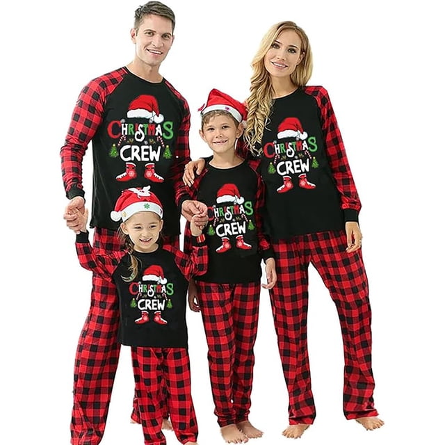 Ediodpoh Matching Pajamas for Family Matching Family Pajamas Sets Christmas Pajama Christmas Family Pajamas Matching Sets Christmas for Family (Children's Style) Red 110