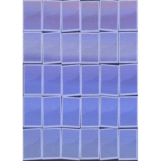 Ahgly Company Machine Washable Indoor Rectangle Transitional Denim Blue Area Rugs, 4' x 6'