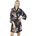 thumbnail image 1 of Bimba Robe de Demoiselle d'Honneur Violette à Manches 3/4 Imprimée Florale pour Femme, Couvre-Maillot Wrap-8, 1 of 1