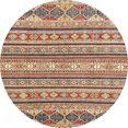 thumbnail image 1 of Ahgly Company Tapis d'Intérieur Ronds Abstraits Brun Rouge, Tapis de Zone Abstraits, 4 Pieds Rond, 1 of 6