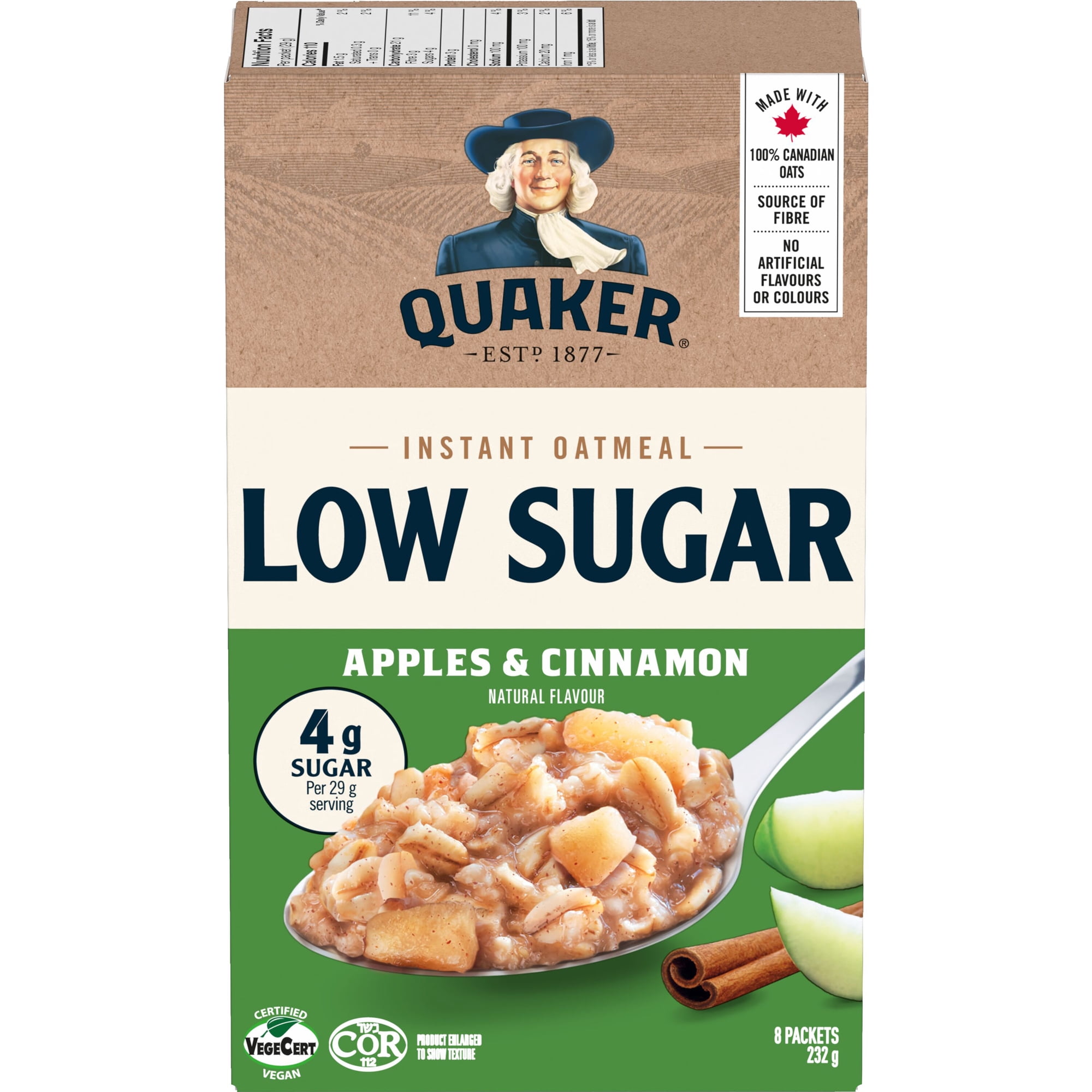 Quaker Iqo Low Sugar Apples & Cinnamon Regular