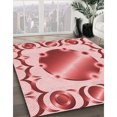 thumbnail image 3 of Ahgly Company Machine Washable Indoor Square Transitional Lava Red Area Rugs, 6' Square, 3 of 7