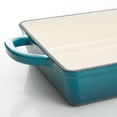thumbnail image 4 of Crock Pot 112008.01 Artisan 13 Inch Enameled Cast Iron Lasagna Pan, Teal Ombre, 4 of 4