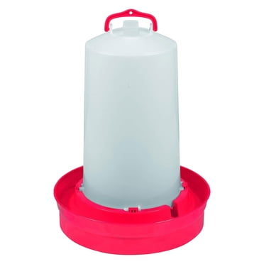 Little Giant Abreuvoir à Base Profonde pour Volailles et Oiseaux, 3 Gallons, Rouge