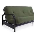 thumbnail image 2 of Cleo Black Metal Arm Full Size Futon Frame with 6” Thermobonded High Density Polyester Fill Mattress, 2 of 8