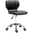 thumbnail image 1 of HOMCOM Tabouret Roulant en Cuir PU à Hauteur Réglable Tabouret de Salon pour Spa Noir, 1 of 10