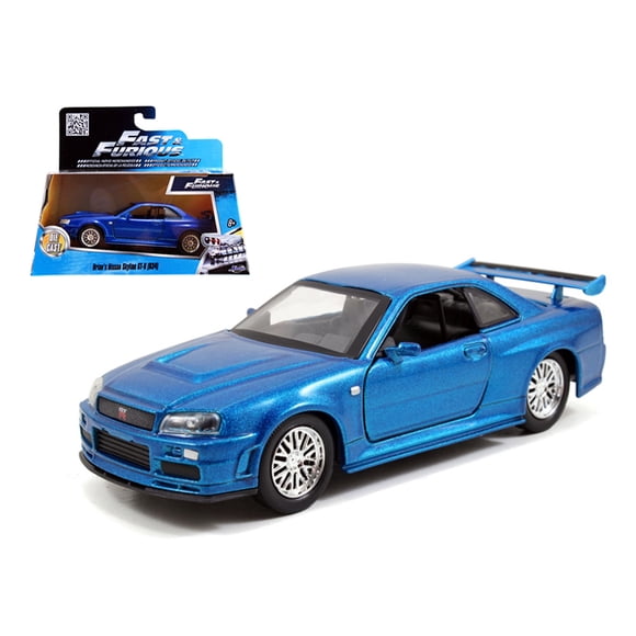 Jada Brian's Nissan Skyline GT-R R34 Blue Fast & Furious Movie 1/32 Diecast Car Model