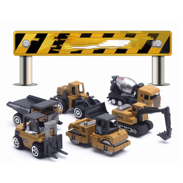 Voiture RC d'Ingénierie, Haute Simulation Alliage + Excavatrice en Plastique RC Voitures 1/64 pour Collection Style Classique, Style Moderne