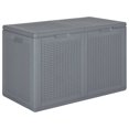 thumbnail image 1 of vidaXL Coffre de Rangement de Jardin Gris en Rotin PP 180 L, 1 of 5