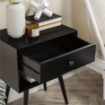 thumbnail image 2 of Mid Century Modern 1-Drawer Bedroom Nightstand in Black, 2 of 14