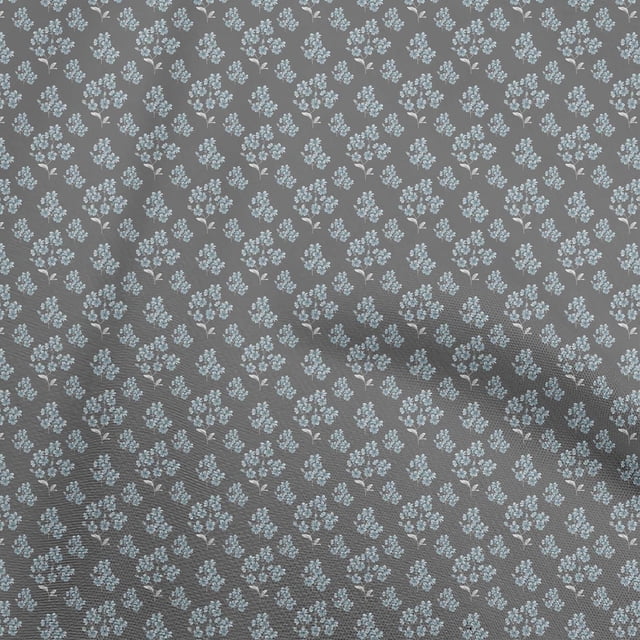oneOone Rayon Gray Fabric Floral Sewing Material Print Fabric By The Yard 56 Inch Wide