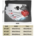 thumbnail image 2 of Couverture en Molleton Four A Poker Card Jeté Peluche Duveteux Super Doux Réversible en Microfibre Flanelle Couvertures 80"x60 Pouces, 2 of 4