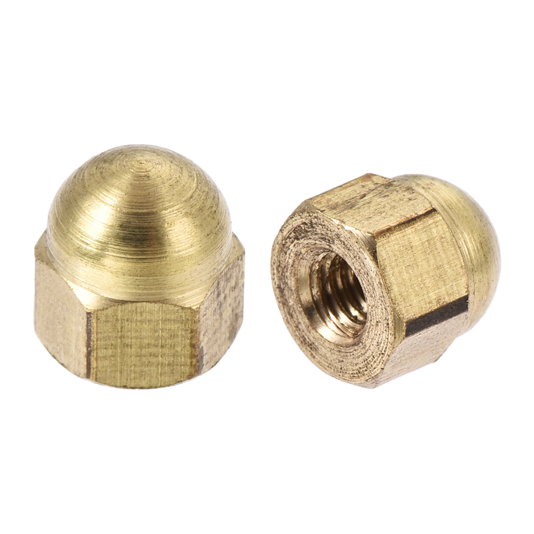 Unique Bargains M3 Thread Dia Dome Head Brass Cap Acorn Hex Nuts 20pcs