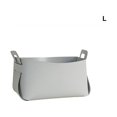 thumbnail image 3 of Youkk Storage Basket Leather Organizer with Handle Decorative Holder Container Box Detachable Cosmetic Stationery Decoration Gray L, 3 of 9