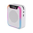 thumbnail image 1 of Riwcyla Voice Amplifier Portable Megaphone PA System with Wired Head Mounted Microphone BT Wireless Amplifier Microphone 7 Color LED Gradient Digital Display Screen for Teacher Tour Guide Speaker 12, 1 of 6