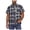 Navy, variant on Men's Plaid Short Sleeve Shirt, Casual Button-Down Shirt with Chest Pocket, Regular Fit Polyester Shirt for Spring and Summer