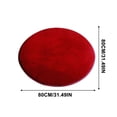 thumbnail image 2 of Round Solid Coral Velvet Memory Foam Carpets Area Rug Bedroom Doormat Floor Mat Mats, 2 of 4