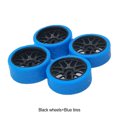 thumbnail image 4 of Baohd 4x 26.5mm Racing Tire Metal Wheel Rim For 1/28 Wltoys K969 K979 K989 Metal Upgraded Color black+blue, 4 of 6