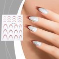 thumbnail image 1 of HOARBOEG Nail Gradient French Sticker Crescent Smile Sticker-thin French Lines Arcs-assisted Nail Decal Ornaments Clearance Sale, 1 of 7