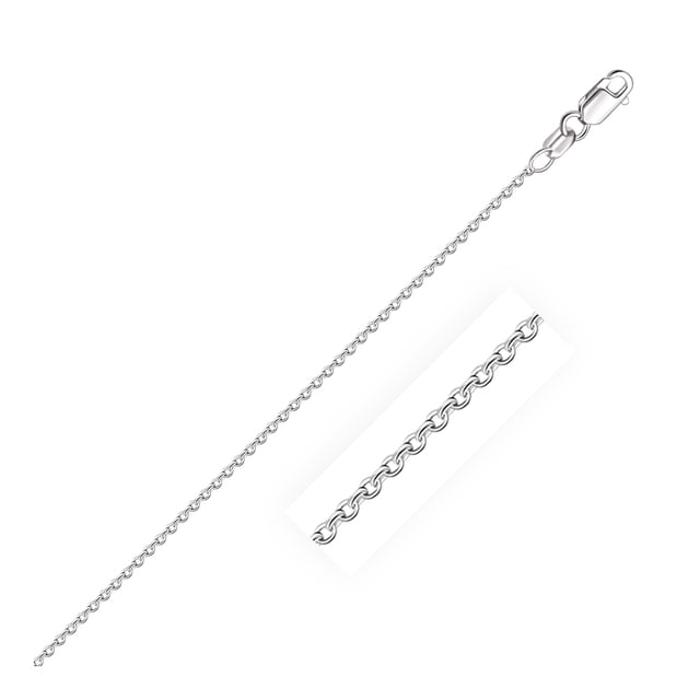 Chaîne à Maillons Câble Ronde en Or Blanc 14k 1,5 mm 16 Po