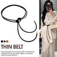 thumbnail image 3 of Leather rope knotted thin waistband for womens decorative D9W2, 3 of 8