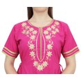 thumbnail image 3 of Bimba Robe Kurta Longue en Coton de Designer Magenta pour Femme Vêtements Indiens - 26, 3 of 4