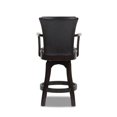 thumbnail image 2 of Pemberly Row Swivel Counter Height Bar Stool Vintage Black Brown Faux Leather, 2 of 16