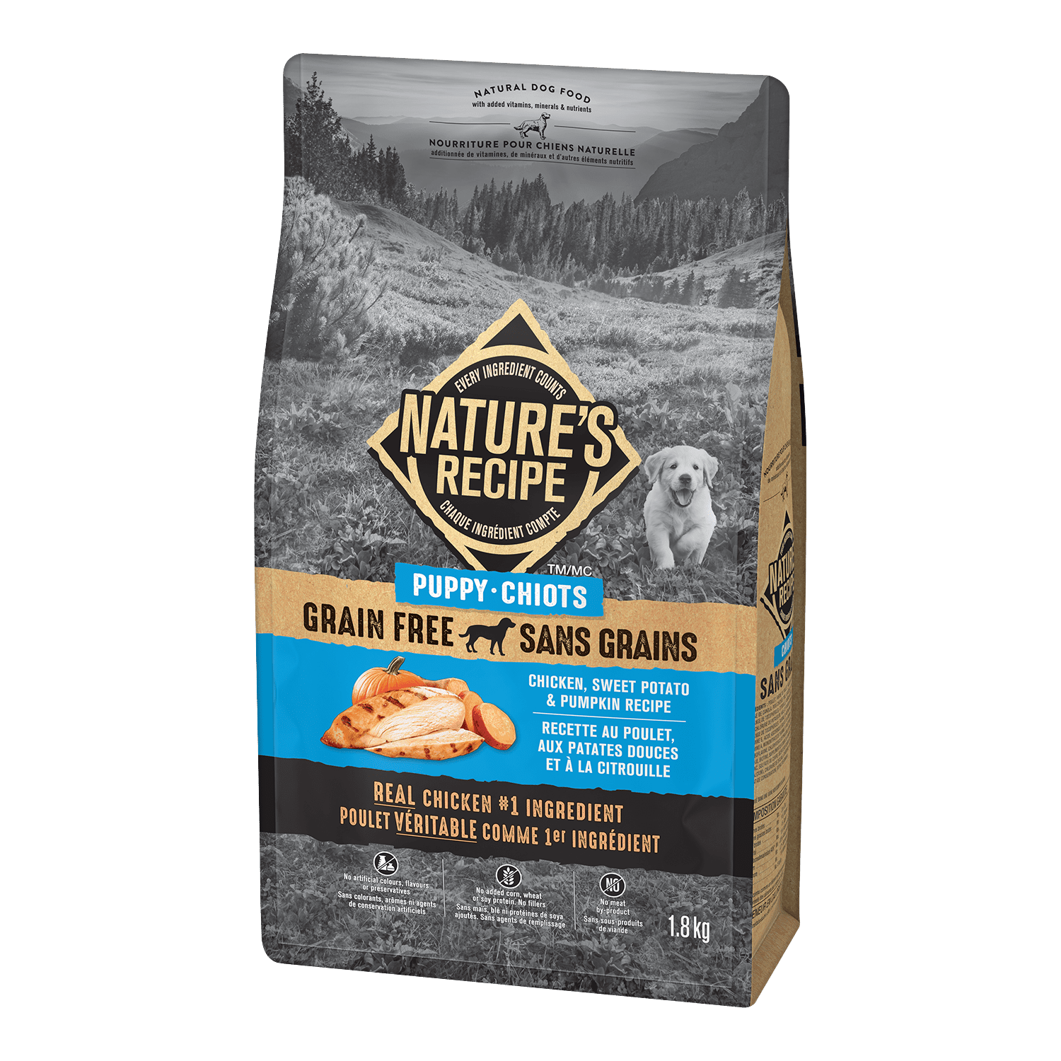Natures Recipe 1.8KG Nourriture pour Chiots Sans Grains