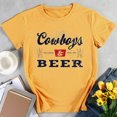 thumbnail image 1 of MesaSe T-Shirt Graphique Femmes Cowboys et Bière-Blanc-G, 1 of 7