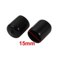 thumbnail image 2 of Unique Bargains 5Pcs 15mm Inner Dia PVC Flexible Vinyl End Cap Screw Protector Cover Black, 2 of 4