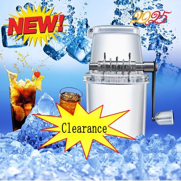YUTK Ice Shaver Machine, Household Manual Ice Crusher Transparent Multi-purpose Hand Shaved Ice Machine, Ice Crusher Machine, Ice Crushers for Home Use On Clearance