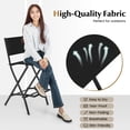 thumbnail image 4 of Gymax 6 PCS Outdoor Bar Chair Folding Bar Height Stool w/ Metal Frame Black, 4 of 6
