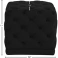 thumbnail image 5 of Meridian Furniture Stella Contemporary Velvet Ottoman/Stool in Black, 5 of 5